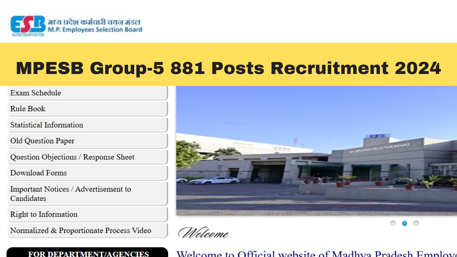 MPESB Group-5 881 Posts Recruitment 2024