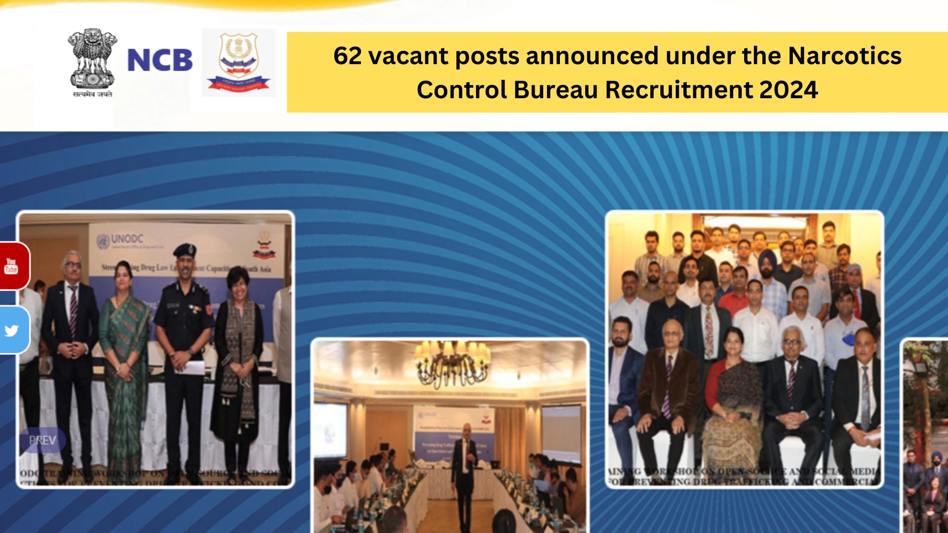 62 vacant posts announced under the Narcotics Control Bureau Recruitment 2024